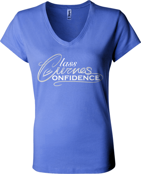 Curves, Class and Confidence Women's V-Neck